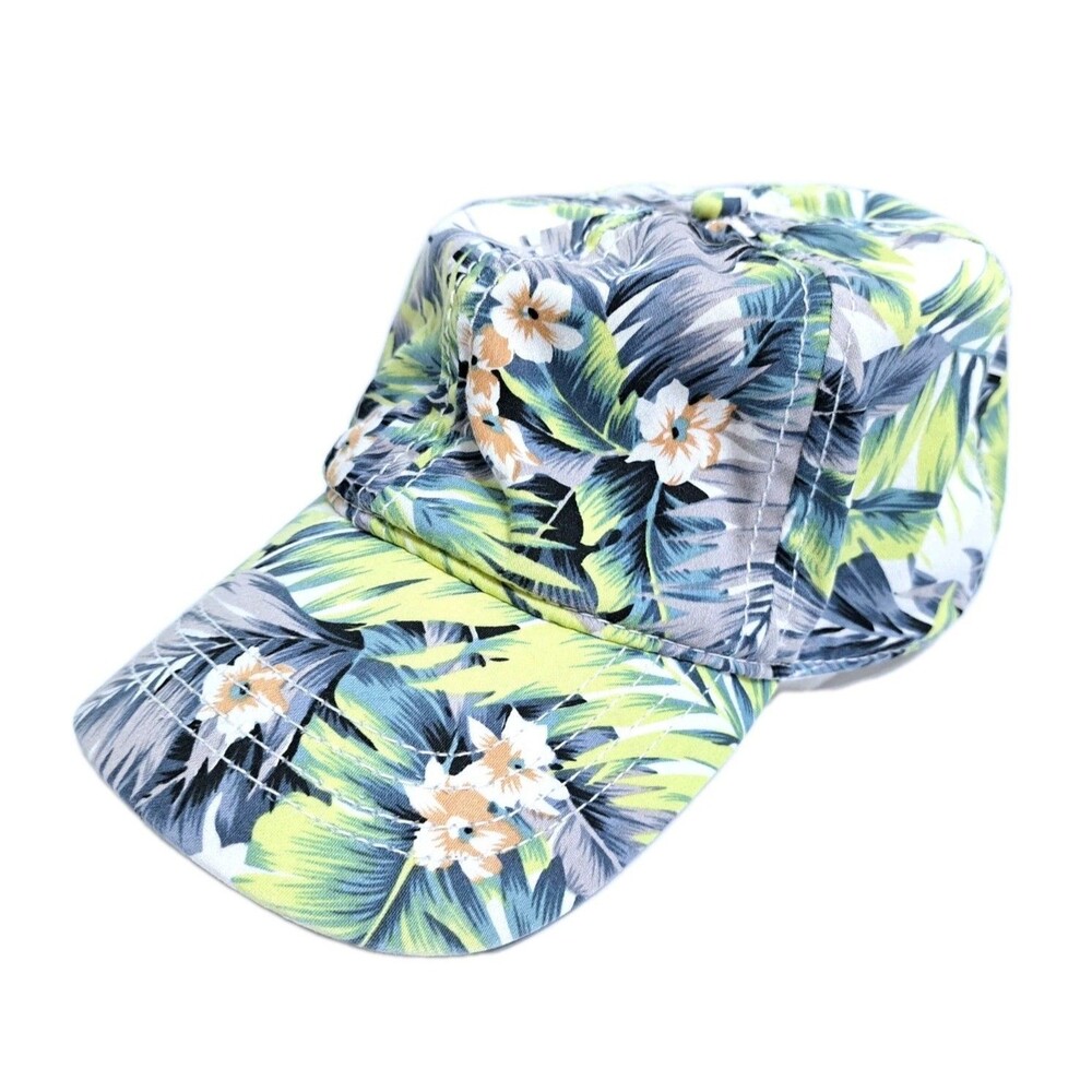 Hawaiian Tropical Floral Island Hat Cap Multicolor Snapback Beach Pool Summer